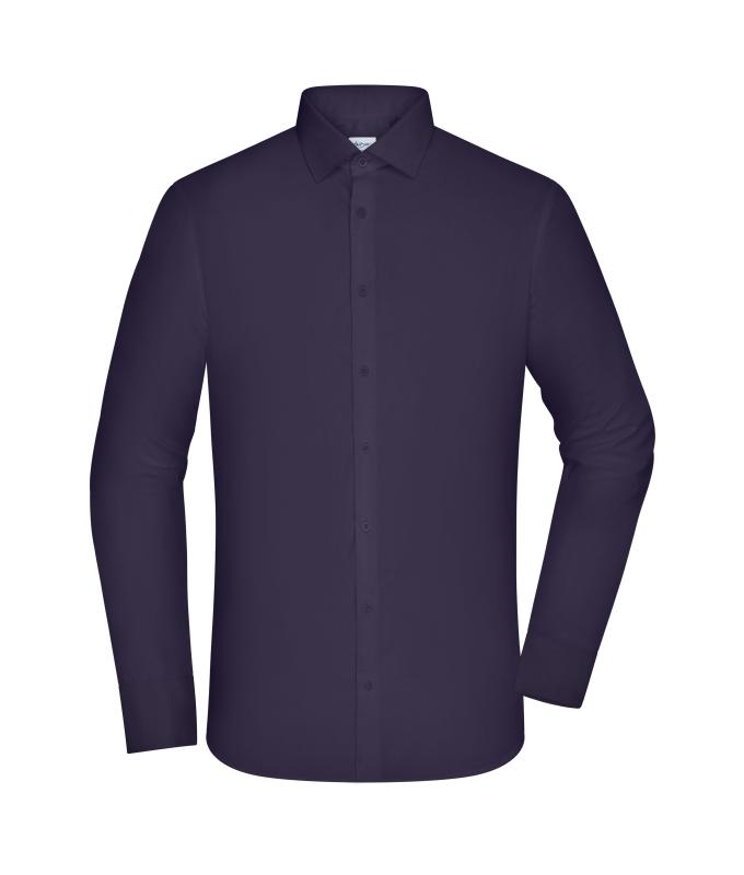 Herren Men's Shirt - SLIM FIT - Deep-purple 11816