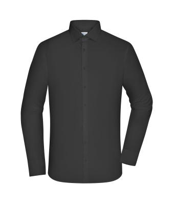 Herren Men's Shirt - SLIM FIT - Black 11816