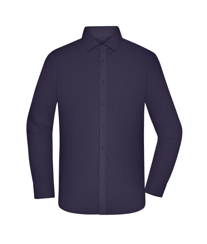 Herren Men's Shirt - MODERN FIT - Deep-purple 11817