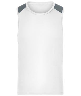 Herren Men's Running Tank  GRS White 12014