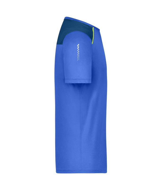 Homme T-shirt de course pour homme GRS Bleu-paon 12016