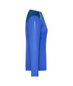 Femme T-shirt de course à manches longues pour femmes GRS Bleu-paon 12017
