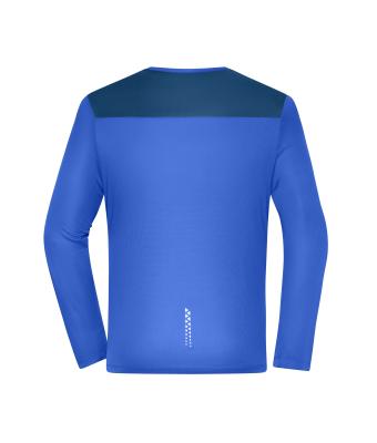 Men Men's Running Shirt Longsleeve  GRS Peacock-blue 12018