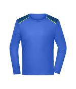 Men Men's Running Shirt Longsleeve GRS Peacock-blue 12018
