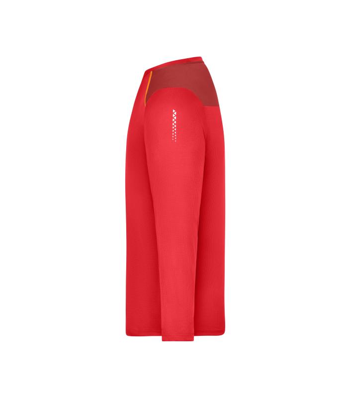 Men Men's Running Shirt Longsleeve GRS Spicy-orange 12018
