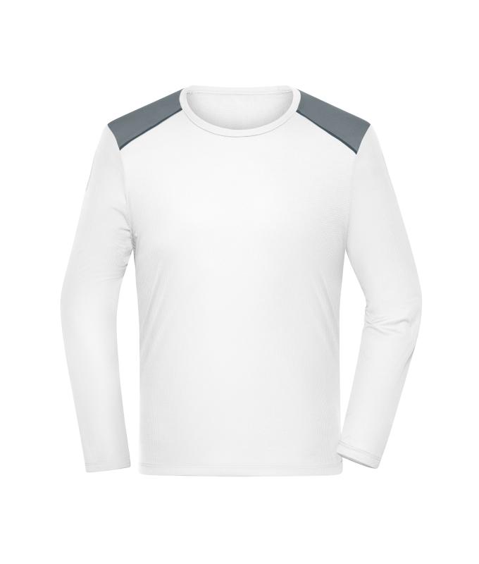 Homme T-shirt de course à manches longues pour homme GRS Blanc 12018