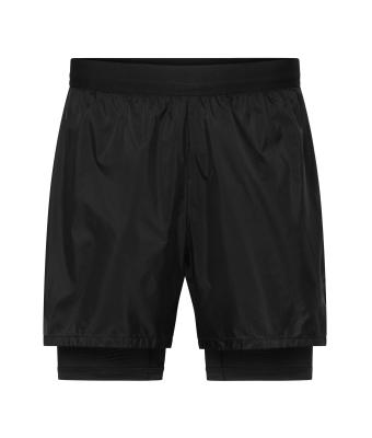Herren Men's Running Shorts Black 12004