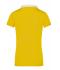 Dames Ladies' Elastic Polo Short-Sleeved Zon-geel/wit 7317