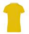 Damen Ladies' Elastic Polo Short-Sleeved Sun-yellow/white 7317