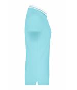 Damen Ladies' Elastic Polo Short-Sleeved Lagoon/white 7317