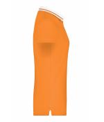 Damen Ladies' Elastic Polo Short-Sleeved Orange/white 7317