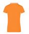 Damen Ladies' Elastic Polo Short-Sleeved Orange/white 7317