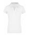 Damen Ladies' Elastic Polo Short-Sleeved White 7317