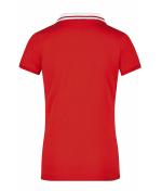 Damen Ladies' Elastic Polo Short-Sleeved Tomato/white 7317