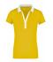 Damen Ladies' Elastic Polo Short-Sleeved Sun-yellow/white 7317
