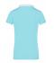 Ladies Ladies' Elastic Polo Short-Sleeved Lagoon/white 7317