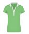 Ladies Ladies' Elastic Polo Short-Sleeved Lime-green/white 7317