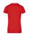 Ladies Ladies' Elastic Polo Short-Sleeved Tomato/white 7317