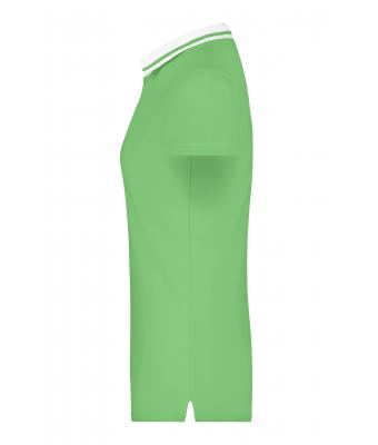 Dames Ladies' Elastic Polo Short-Sleeved Lime/wit 7317