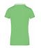 Dames Ladies' Elastic Polo Short-Sleeved Lime/wit 7317