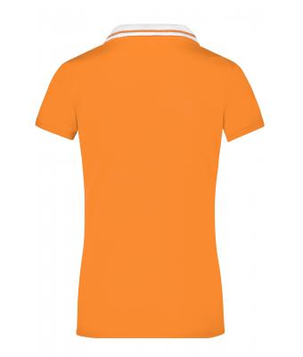 Dames Ladies' Elastic Polo Short-Sleeved Oranje/wit 7317