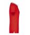 Femme Polo piqué femme manches courtes Tomate/blanc 7317
