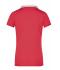 Femme Polo piqué femme manches courtes Rose/blanc 7317