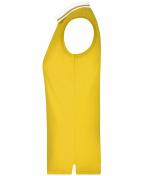 Damen Ladies' Elastic Polo Sleeveless Sun-yellow/white 7318