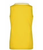 Damen Ladies' Elastic Polo Sleeveless Sun-yellow/white 7318