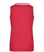 Damen Ladies' Elastic Polo Sleeveless Pink/white 7318