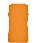 Damen Ladies' Elastic Polo Sleeveless Orange/white 7318