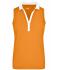 Dames Ladies' Elastic Polo Sleeveless Oranje/wit 7318