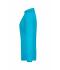 Ladies Ladies' Elastic Polo Long-Sleeved Turquoise 7331