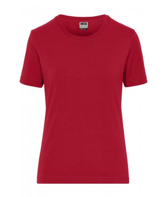 Dames Ladies' BIO Stretch-T Work - SOLID -   OCS Blended Rood 8707
