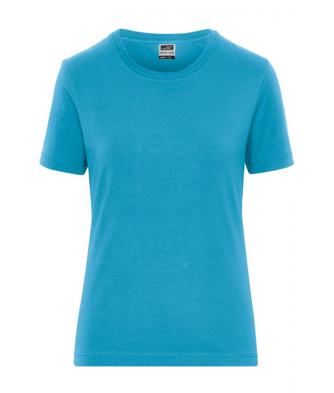 Dames Ladies' Stretch-T Work - SOLID - OCS Standard Turquoise 8707