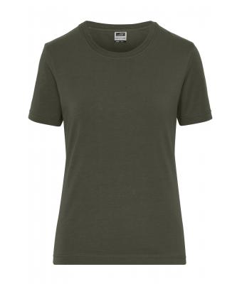 Femme T-shirt de travail BIO Stretch femme - SOLID - Olive 8707