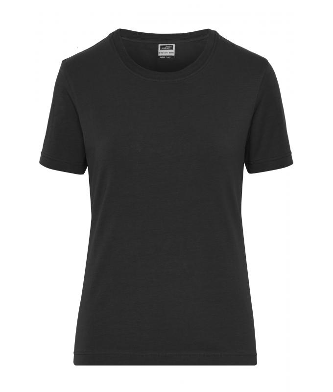 Femme T-shirt de travail Stretch femme - SOLID - OCS Standard Noir 8707