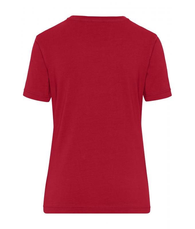 Femme T-shirt de travail Stretch femme - SOLID - OCS Standard Rouge 8707