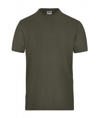Homme T-shirt de travail BIO Stretch homme - SOLID - Olive 8708