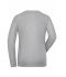 Dames Ladies' BIO Stretch-Longsleeve Work - SOLID -   OCS Blended Heather-grijs 8706