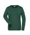 Dames Ladies' BIO Stretch-Longsleeve Work - SOLID -   OCS Blended Donkergroen 8706