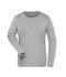 Dames Ladies' BIO Stretch-Longsleeve Work - SOLID -   OCS Blended Heather-grijs 8706
