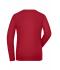 Dames Ladies' BIO Stretch-Longsleeve Work - SOLID -   OCS Blended Rood 8706