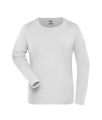 Ladies Ladies' BIO Stretch-Longsleeve Work - SOLID -   OCS Blended White 8706