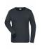 Damen Ladies' ORGANIC Stretch-Longsleeve Work - SOLID -   OCS Blended Carbon 8706