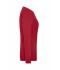 Damen Ladies' ORGANIC Stretch-Longsleeve Work - SOLID -   OCS Blended Red 8706