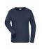 Damen Ladies' ORGANIC Stretch-Longsleeve Work - SOLID -   OCS Blended Navy 8706