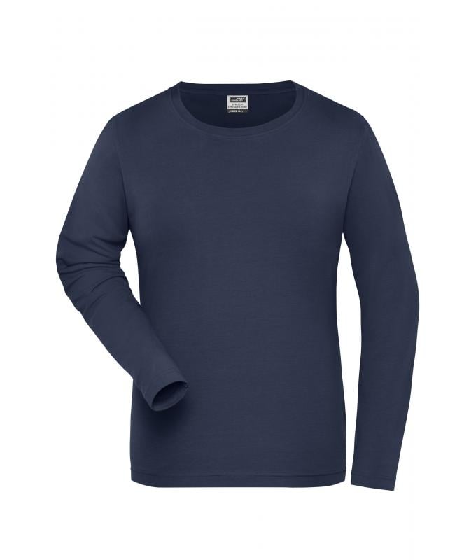 Dames Ladies' Stretch-Longsleeve Work - SOLID - OCS Standard Navy 8706