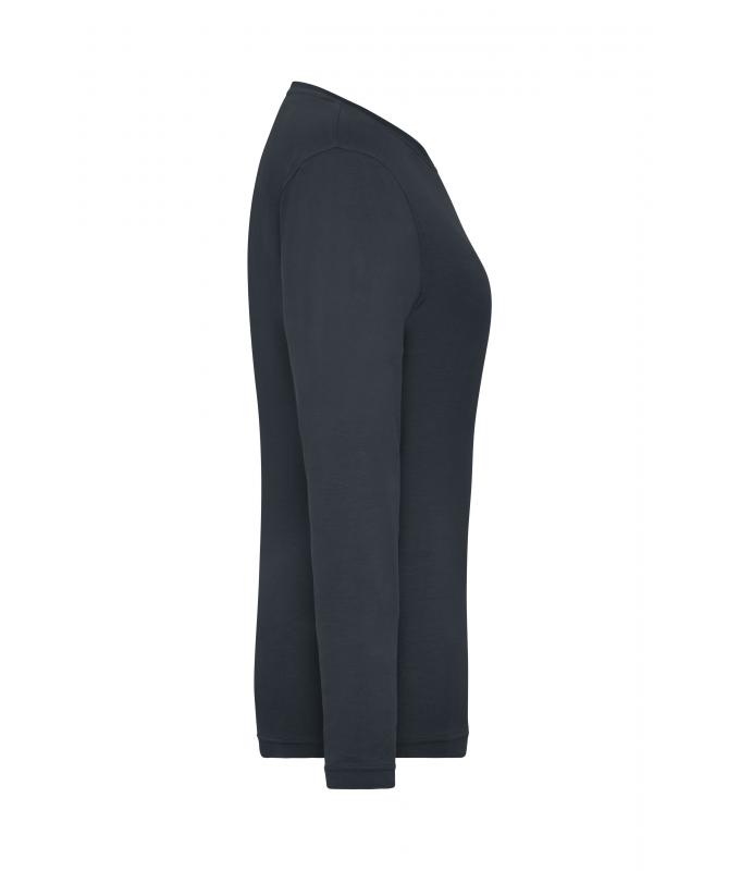 Dames Ladies' Stretch-Longsleeve Work - SOLID - OCS Standard Carbon 8706