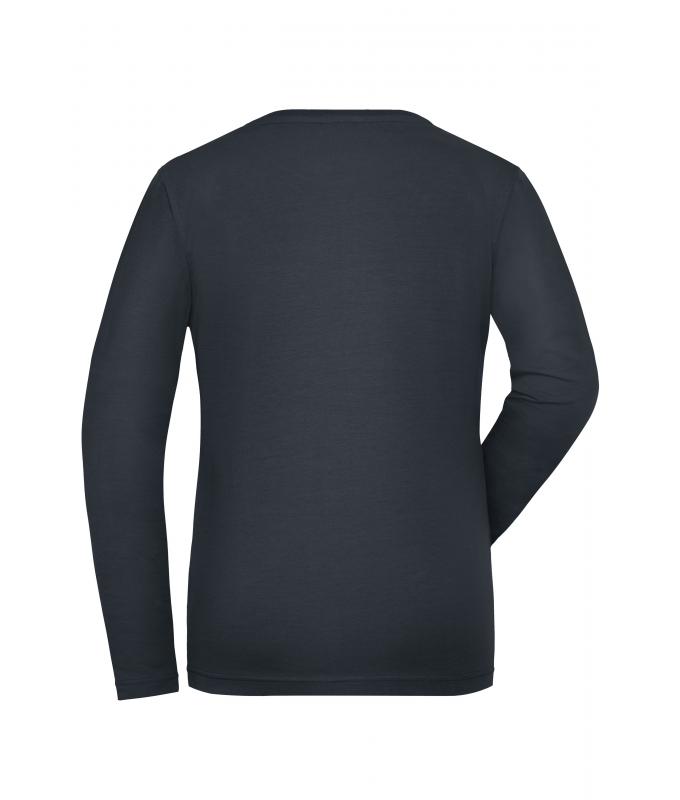 Dames Ladies' Stretch-Longsleeve Work - SOLID - OCS Standard Carbon 8706
